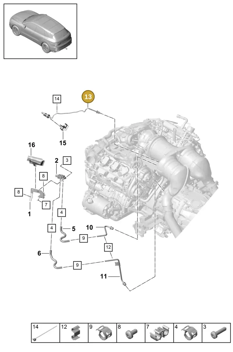 PAB919529C Porsche Exhaust Gas Temperature Sender