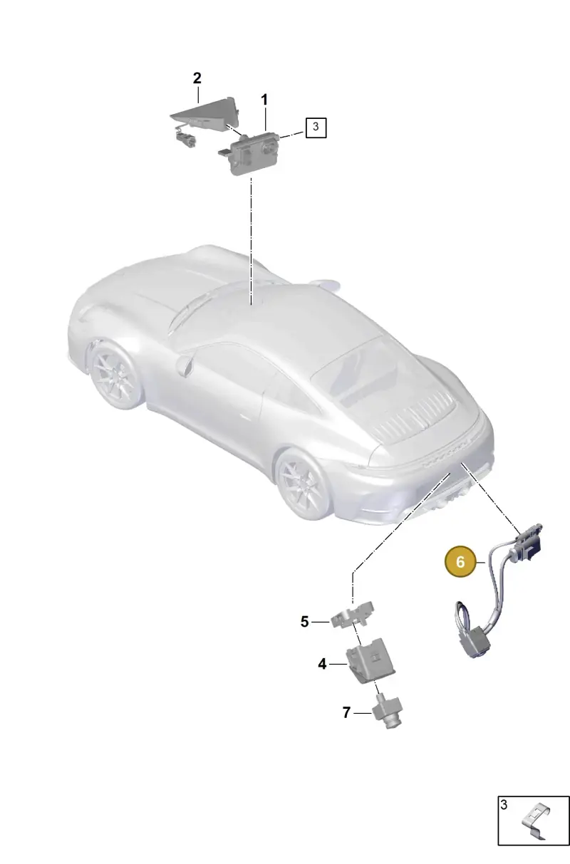 PAB980556 Porsche Control Unit with Camera