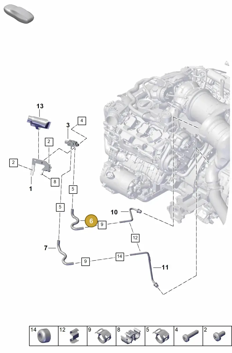 PAC131850B Porsche Hose