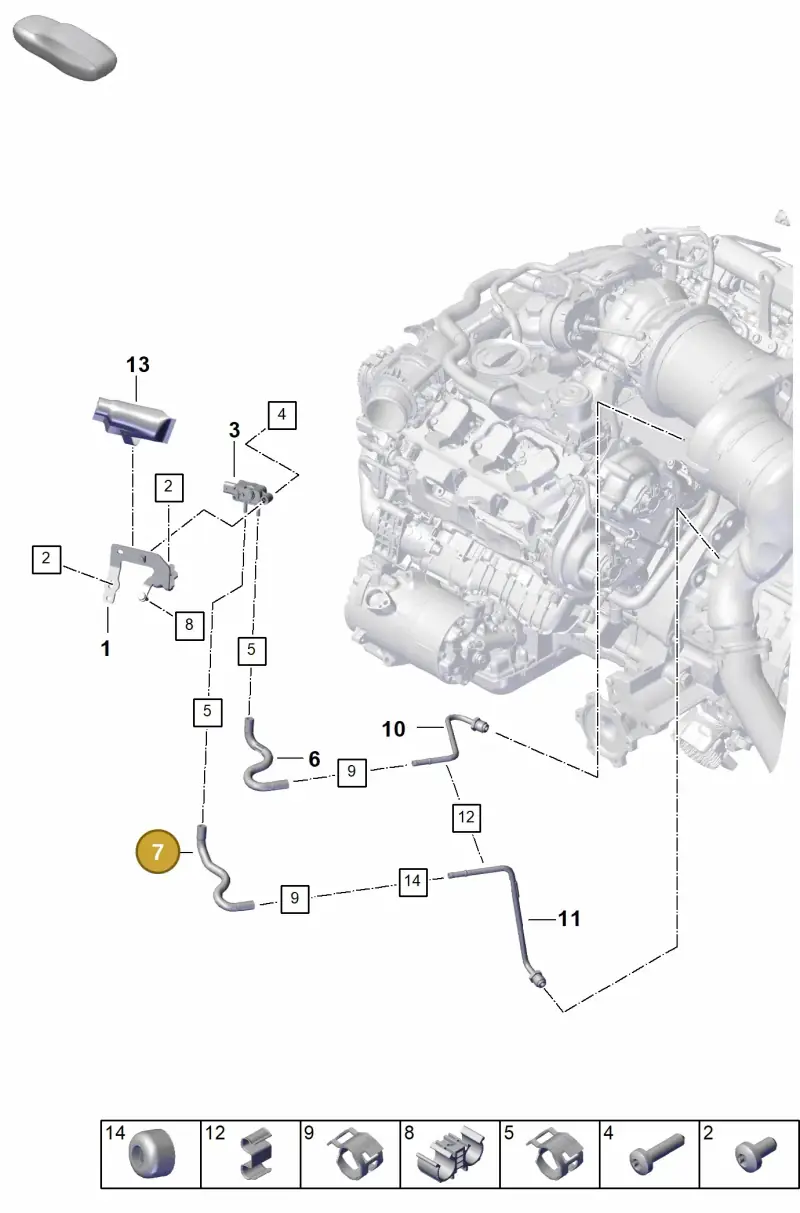 PAC131850C Porsche Hose