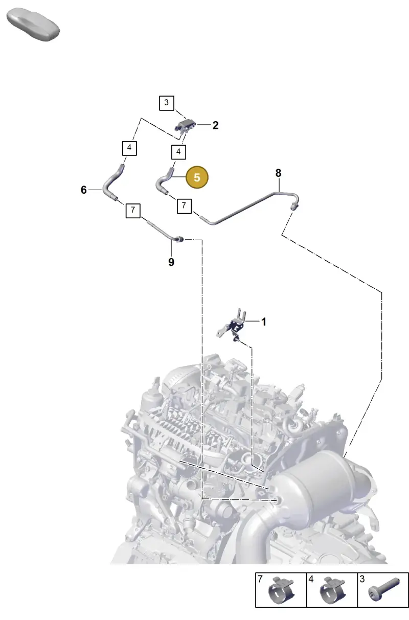 PAC131850D Porsche Hose