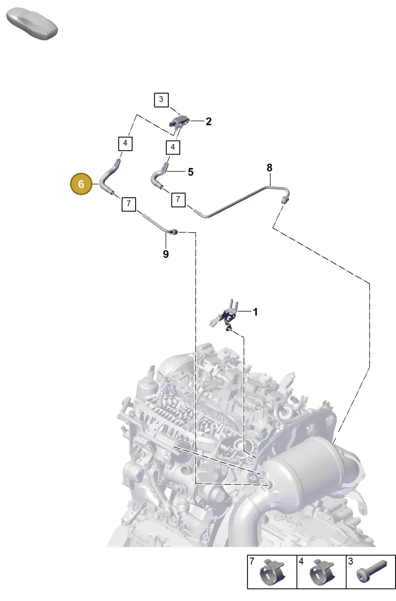 PAC131850E Porsche Hose
