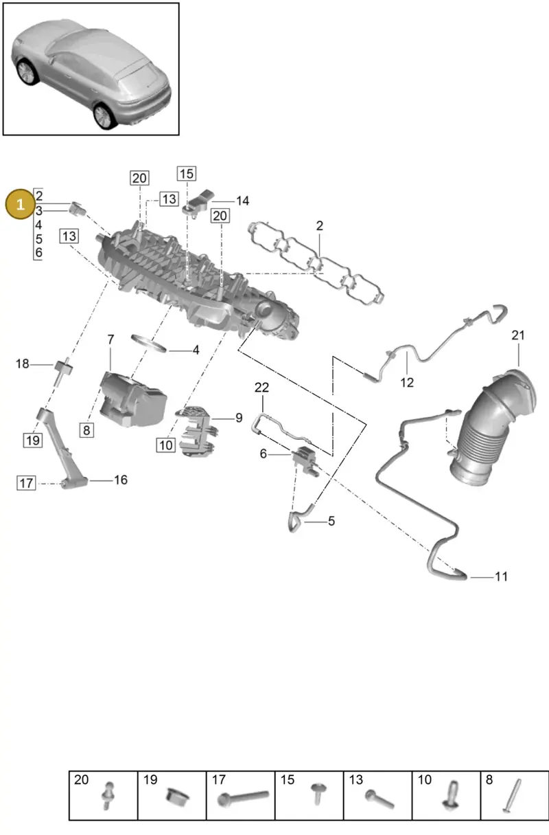 PAC133201E Porsche Intake Manifold