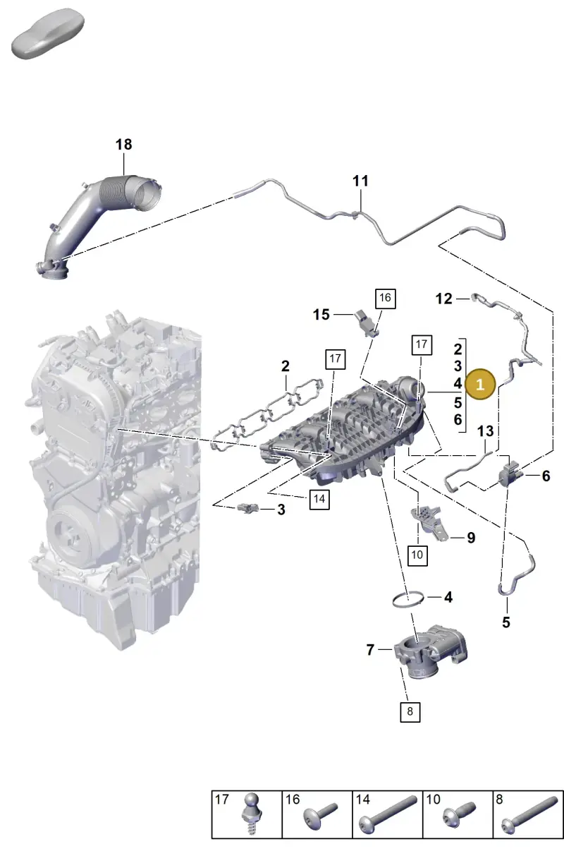 PAC133201F Porsche Intake Manifold