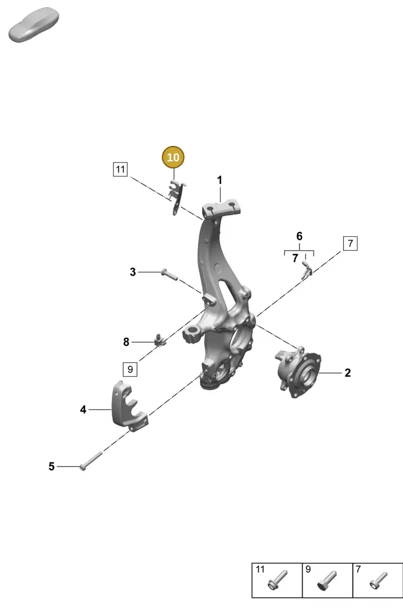 PAC611841 Porsche Brake Line Bracket