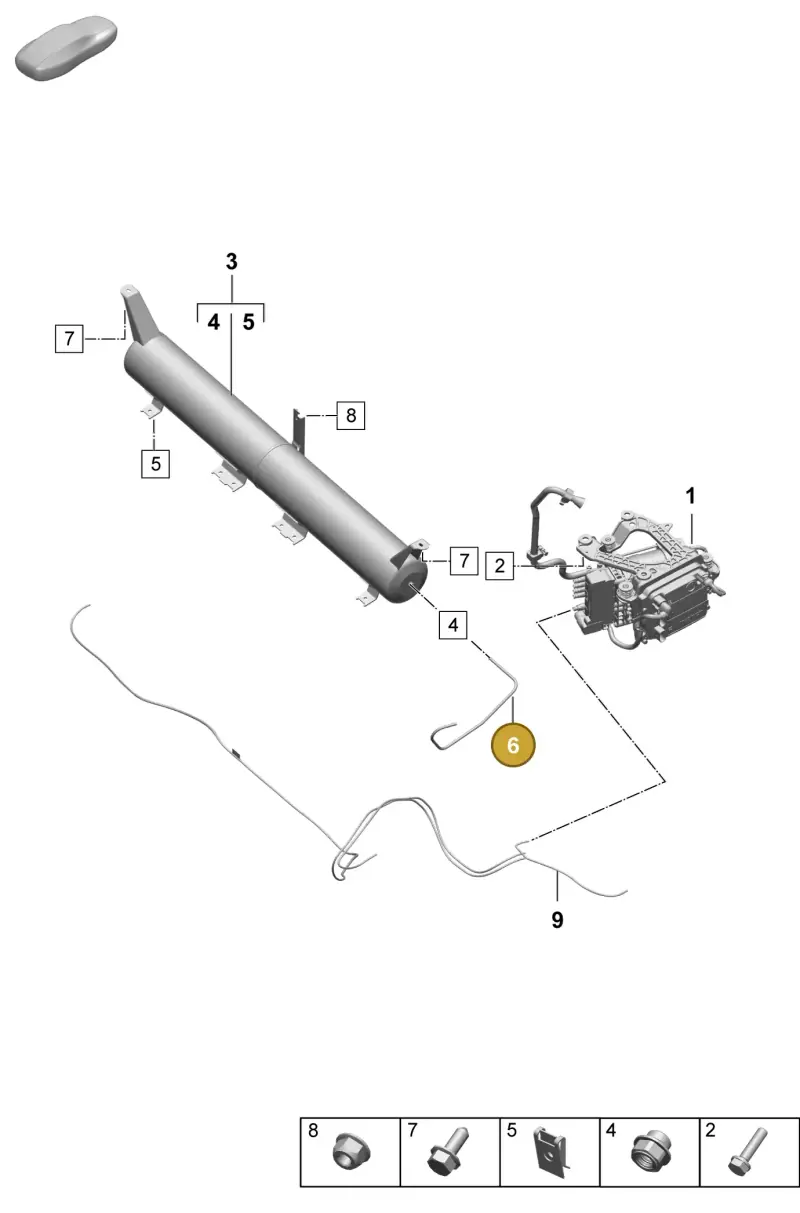PAC616675 Porsche Pressure Line