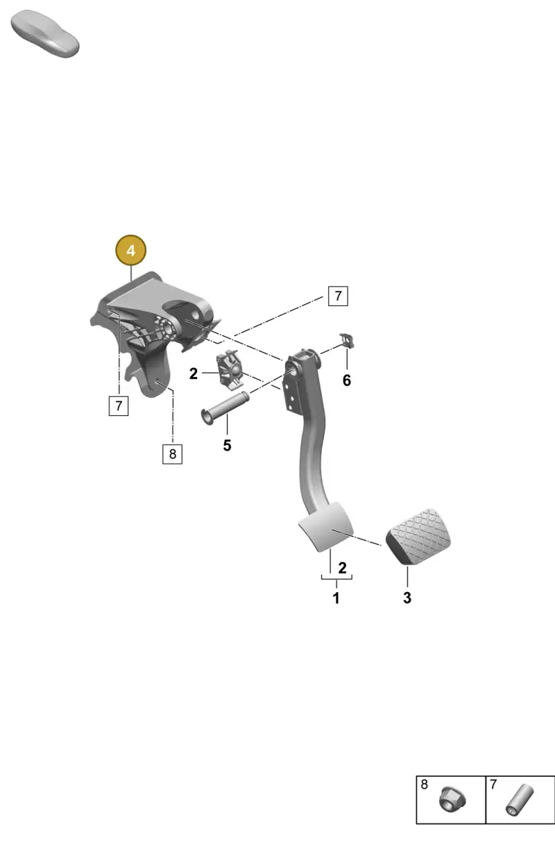 PAC723117 Porsche Bracket for Pedal Cluster