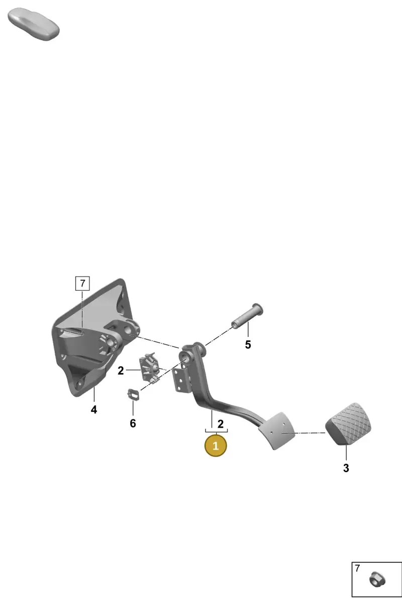 PAC723145A Porsche Brake Pedal