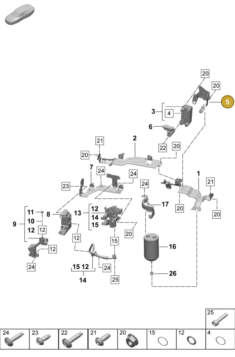 PAC816765 Porsche Bracket