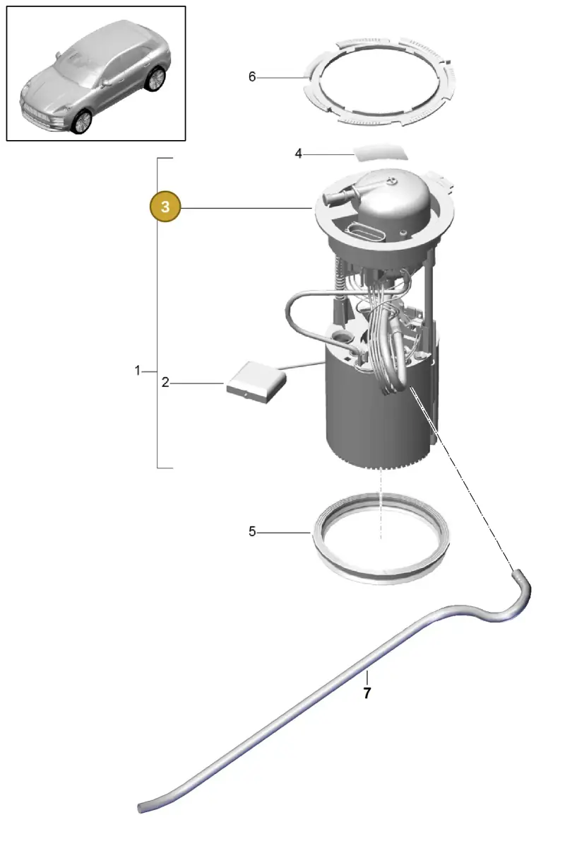 PAC919679 Porsche Flange with Fuel Filter