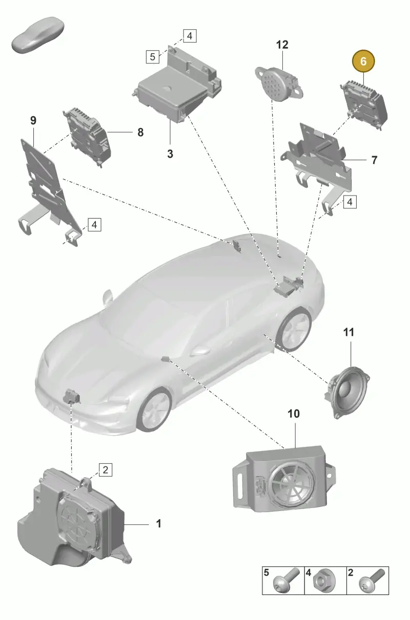 PAD035335 Porsche Amplifiers