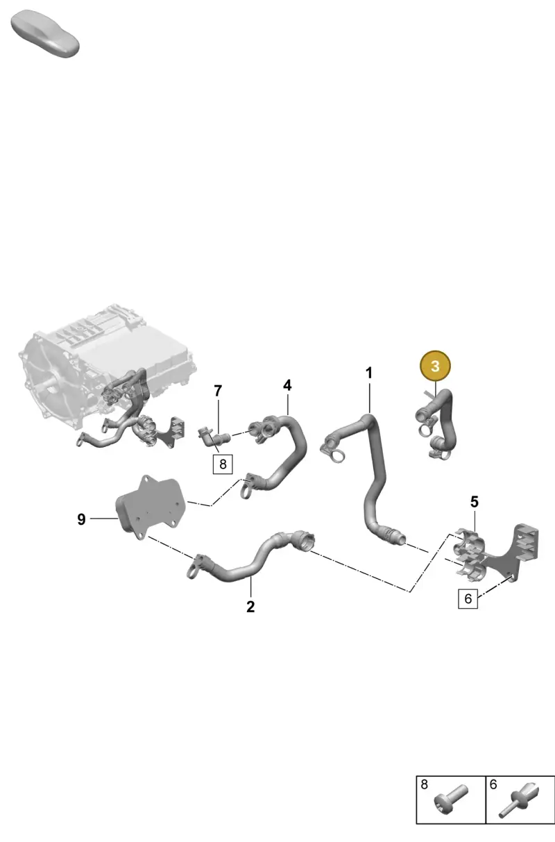 PAD121177A Porsche Coolant Hose