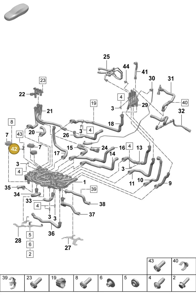 PAD121232B Porsche Bracket