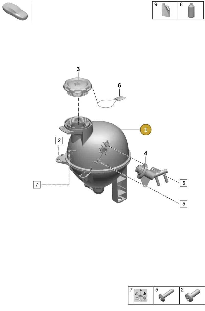 PAD121403 Porsche Coolant Expansion Tank