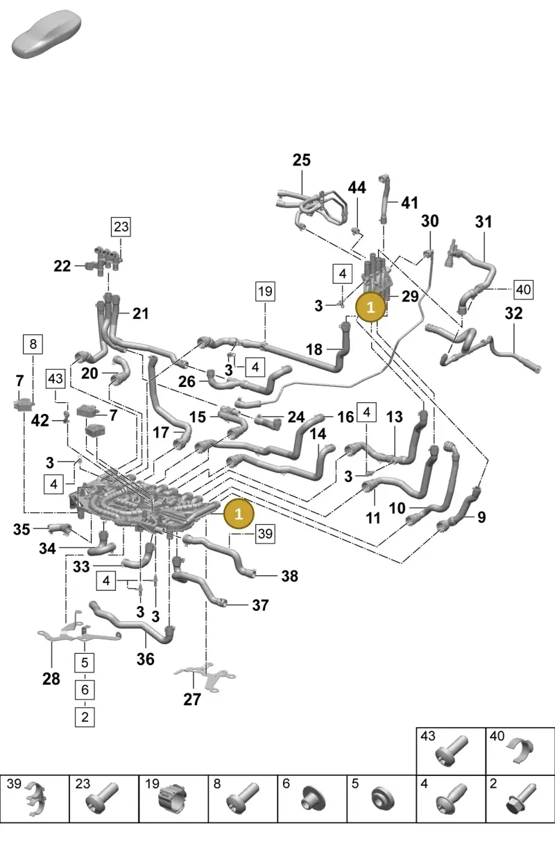 PAD121406E Porsche Distributor for Coolant