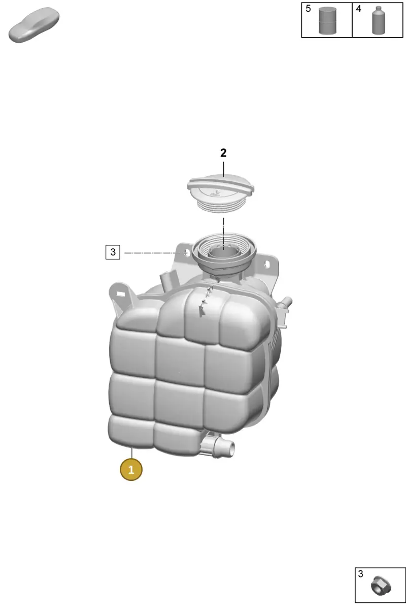 PAD121407 Porsche Coolant Expansion Tank
