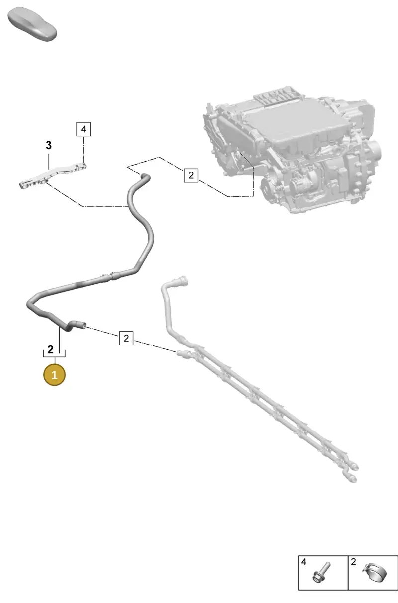 PAD122175A Porsche Coolant Hose