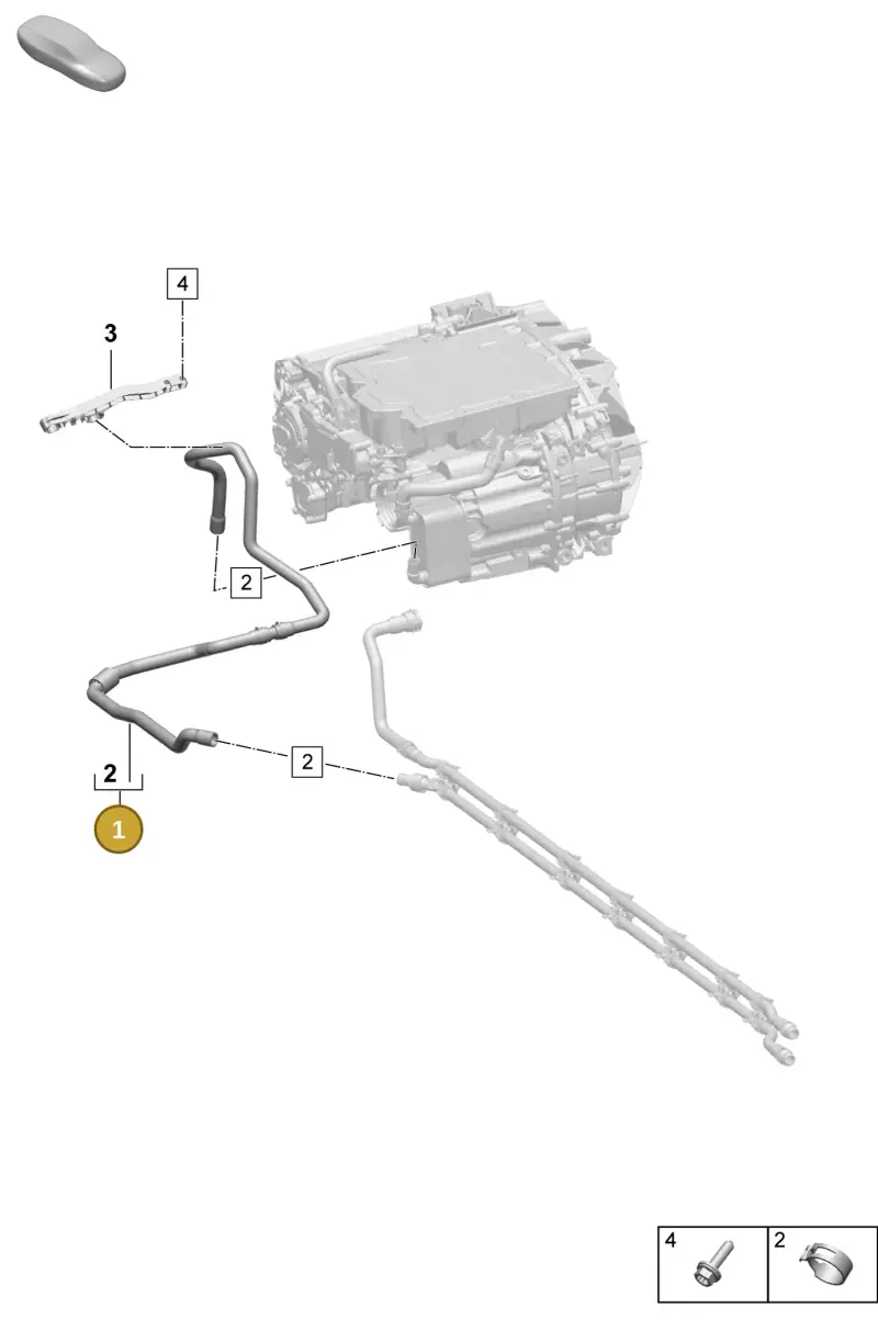 PAD122175B Porsche Coolant Hose