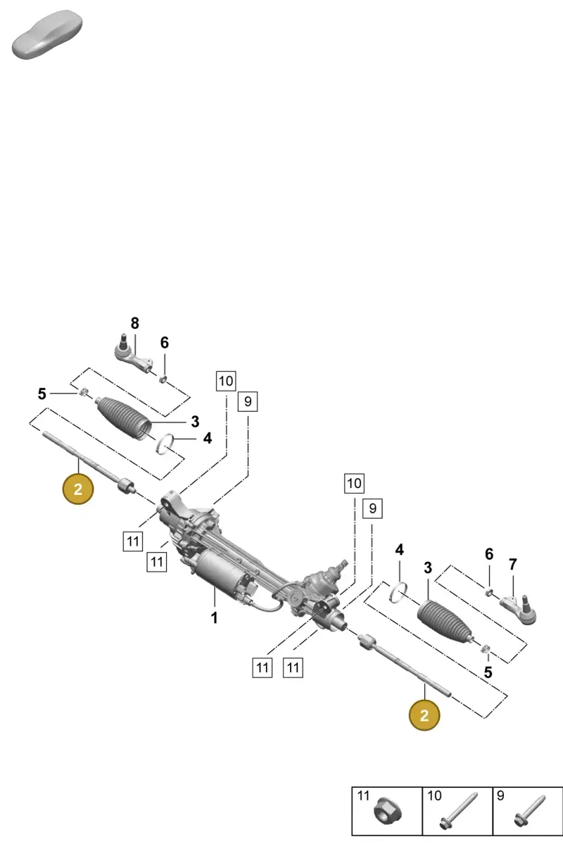 PAD423810 Porsche Track Rod