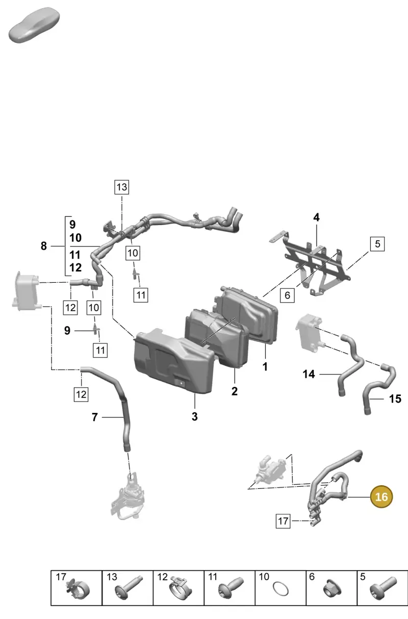 PAD815675A Porsche Coolant Pipe