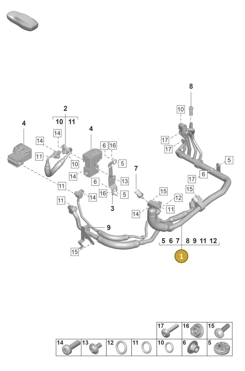 PAD816112K Porsche Heat Exchanger