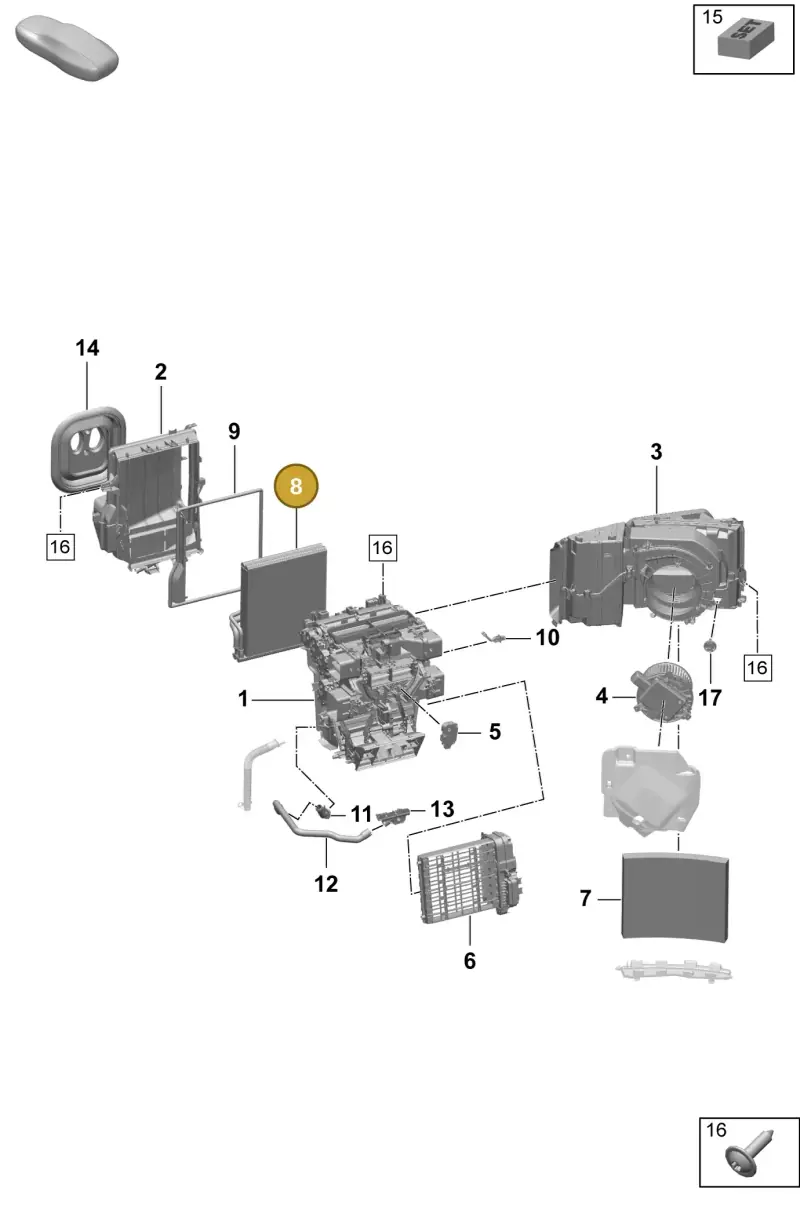 PAD816412 Porsche Condenser