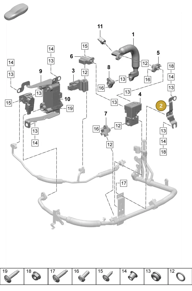 PAD816576 Porsche Bracket