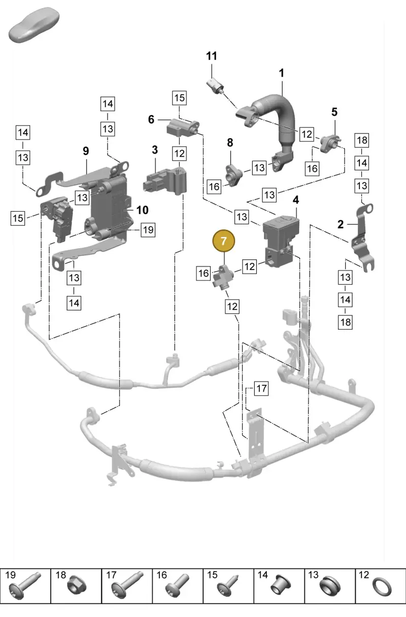 PAD816720B Porsche Refrigerant Line