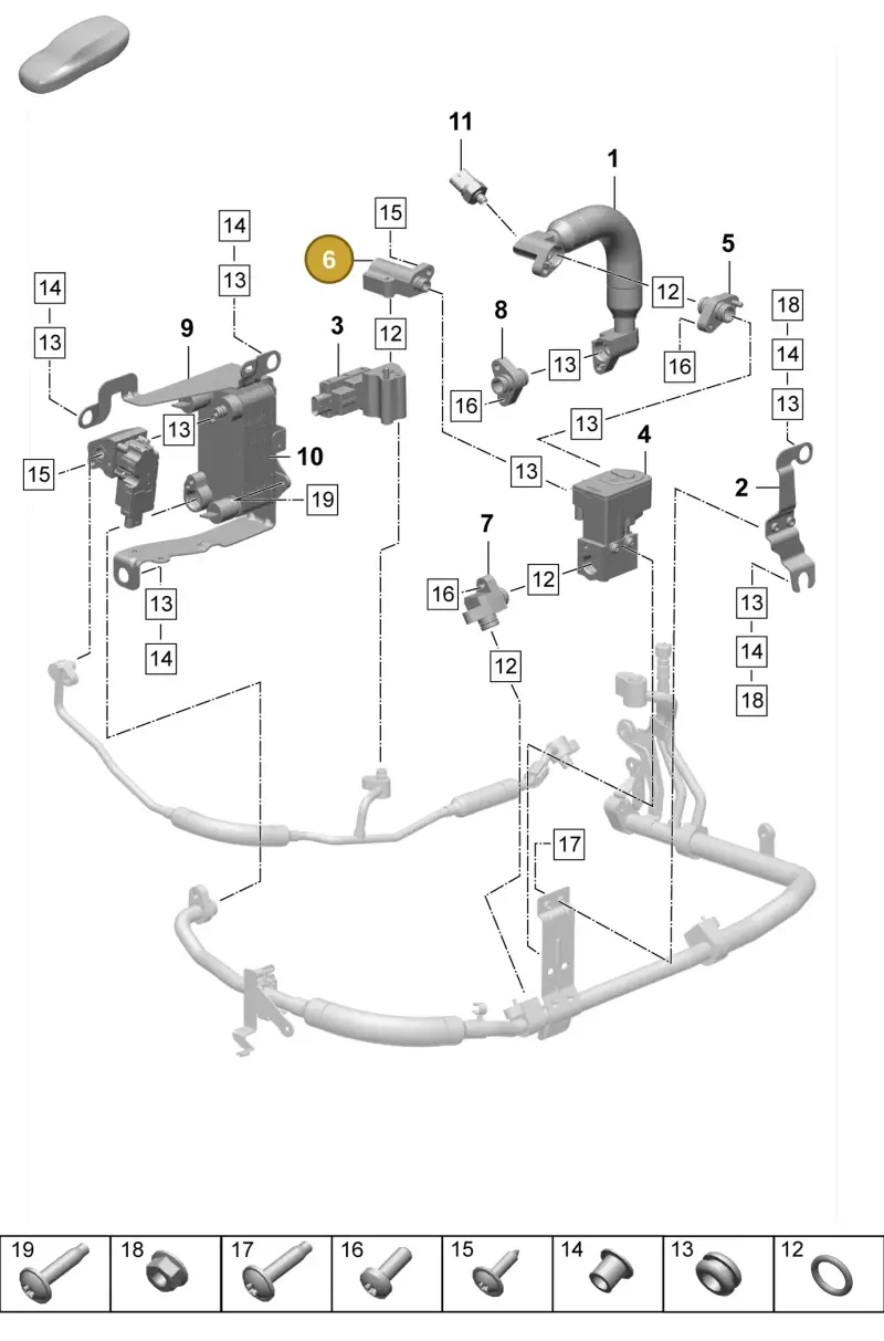 PAD816723A Porsche Refrigerant Line