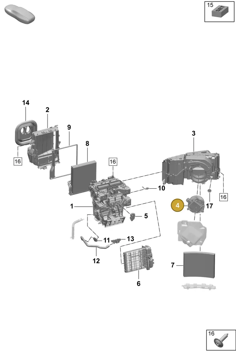PAD820021 Porsche Fan Motor with Wheel