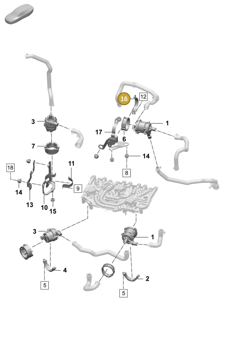 PAD820196 Porsche Bracket