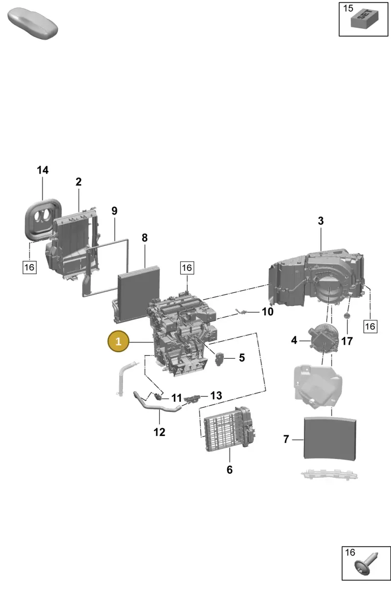 PAD898353A Porsche Air Distribution Housing