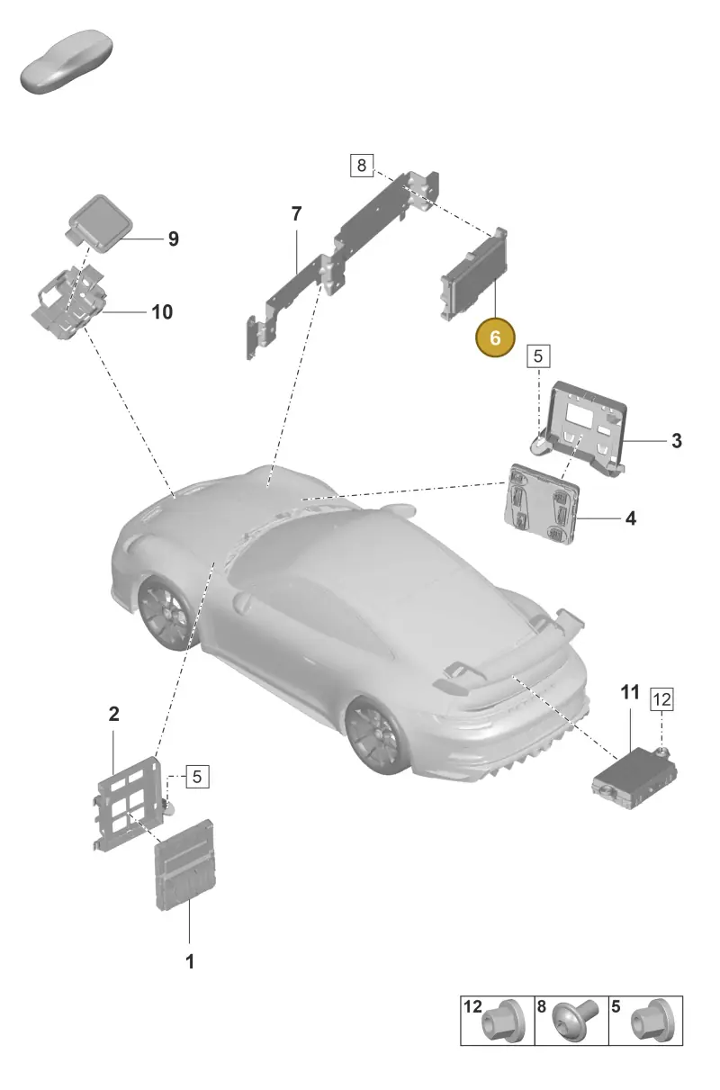 PAD907107A Porsche Control Unit for Driver Assistance Systems