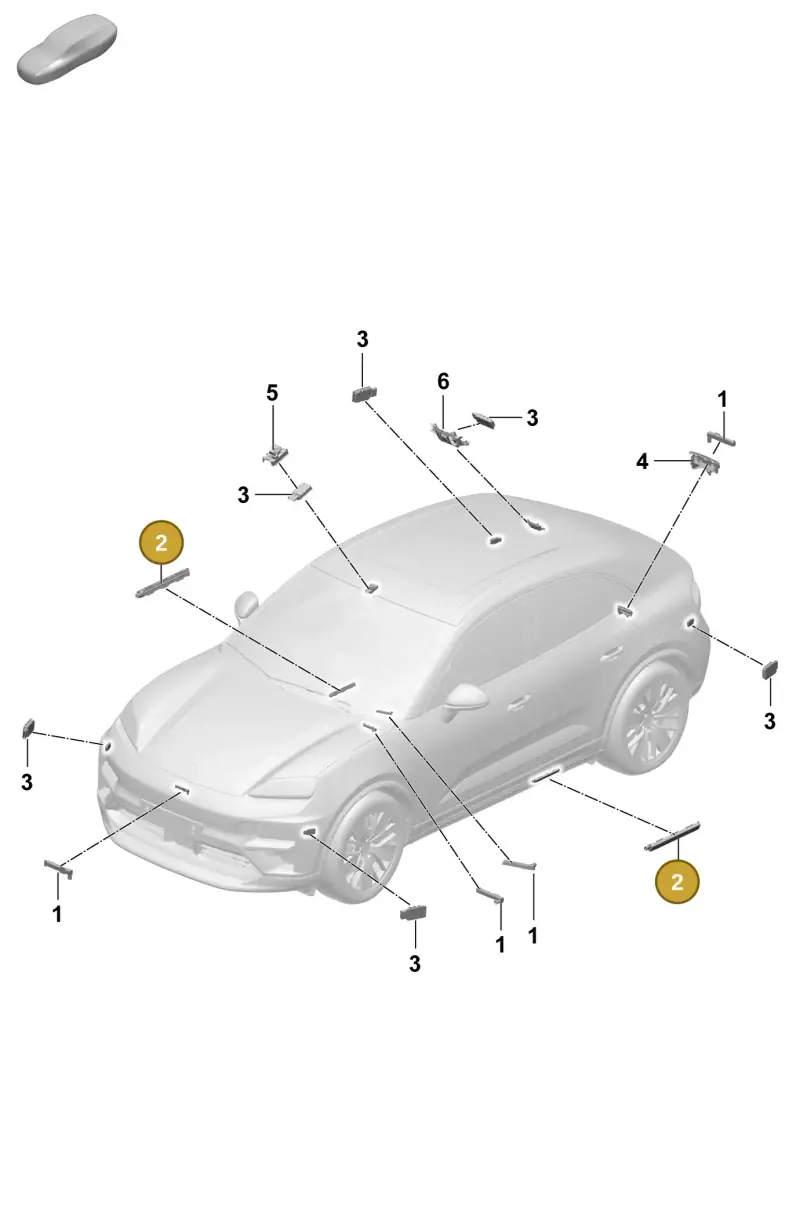PAD907247A Porsche Aerial
