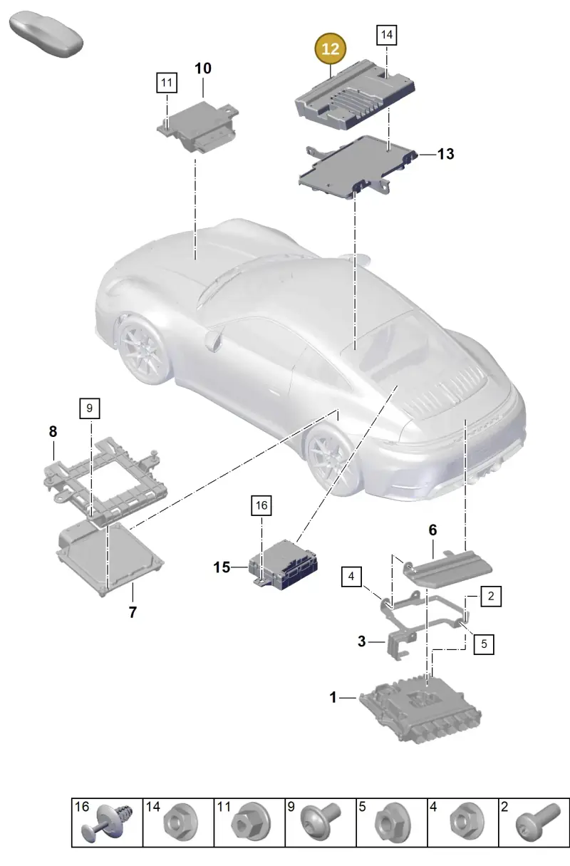 PAD907468D Porsche Control Unit for Gateway