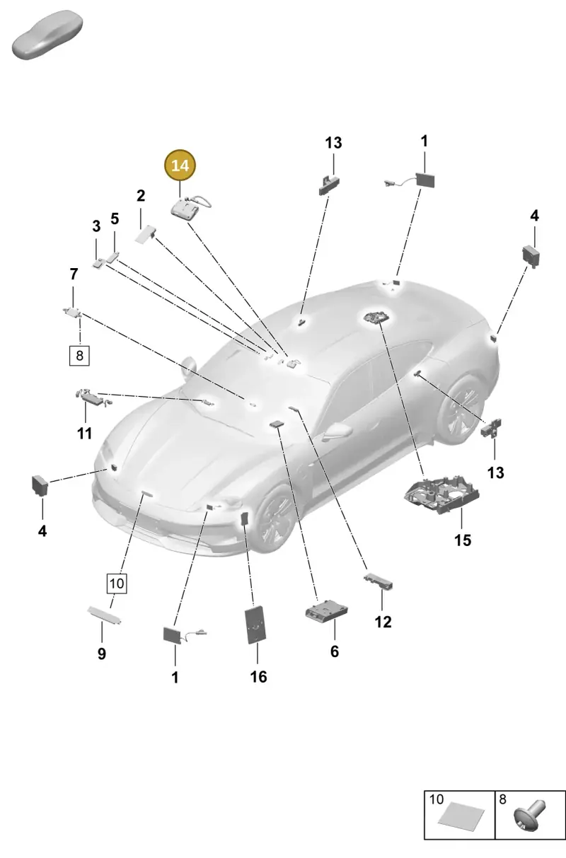 PAD919814 Porsche Sender