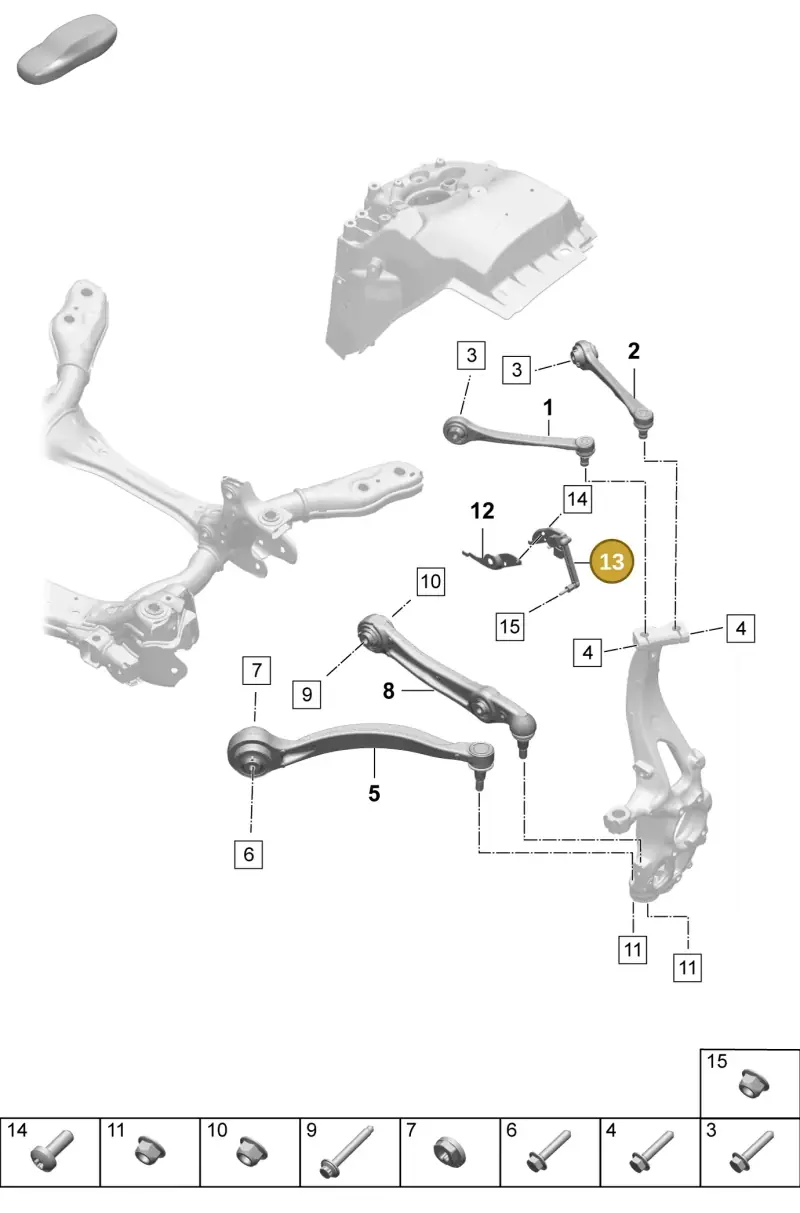 PAD941285 Porsche Level Sensor with Poles