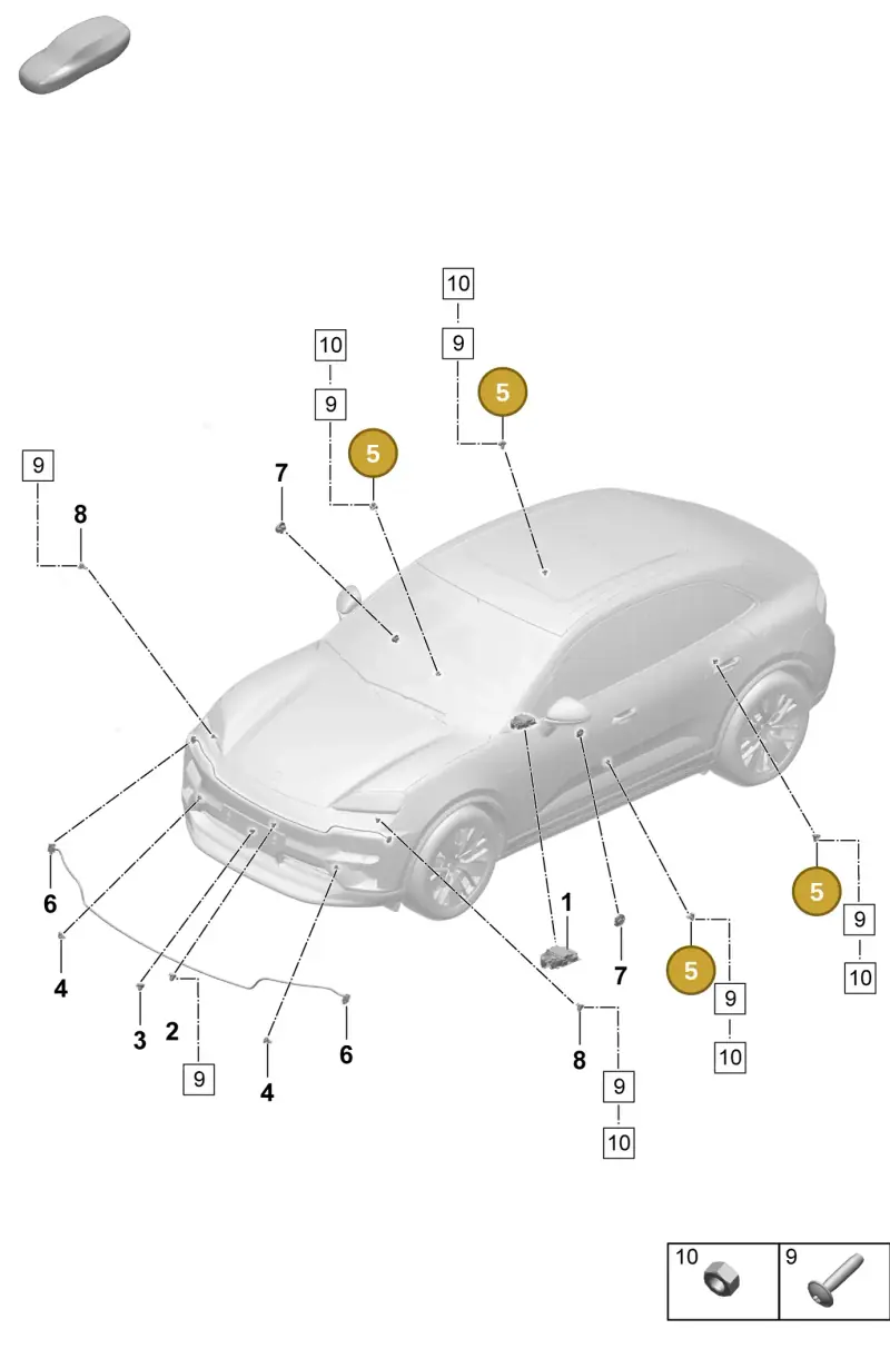 PAD959651C Porsche Accelerator Sensor