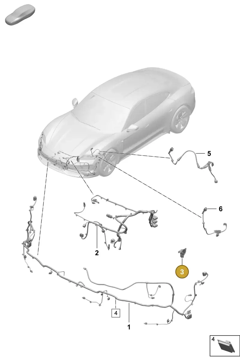 PAD972555A Porsche Holder for Wiring Harness
