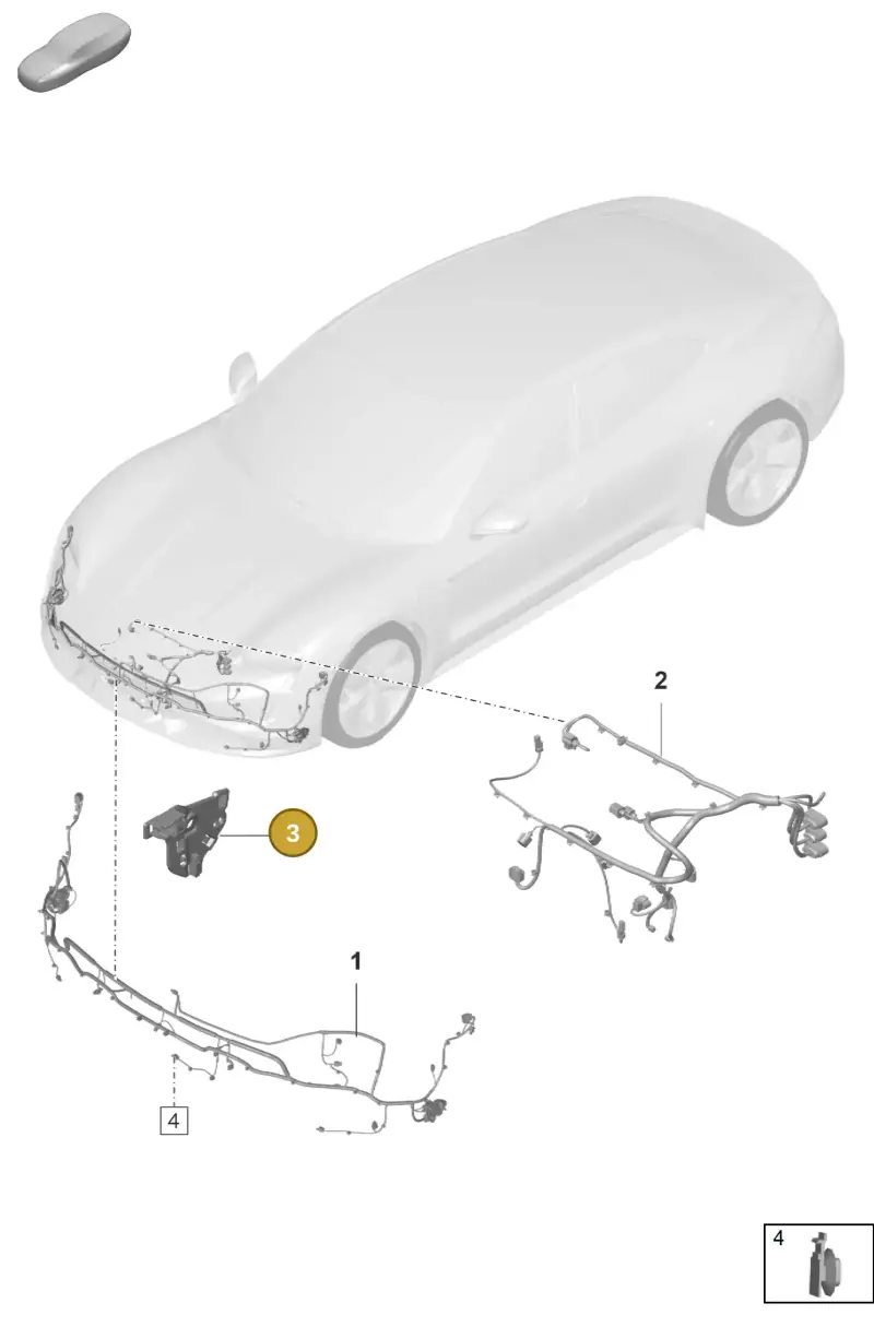 PAD972555 Porsche Holder for Wiring Harness