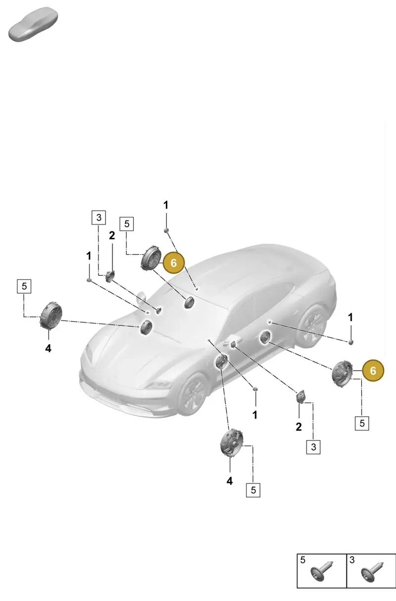 PAE035453 Porsche Bass Loudspeaker