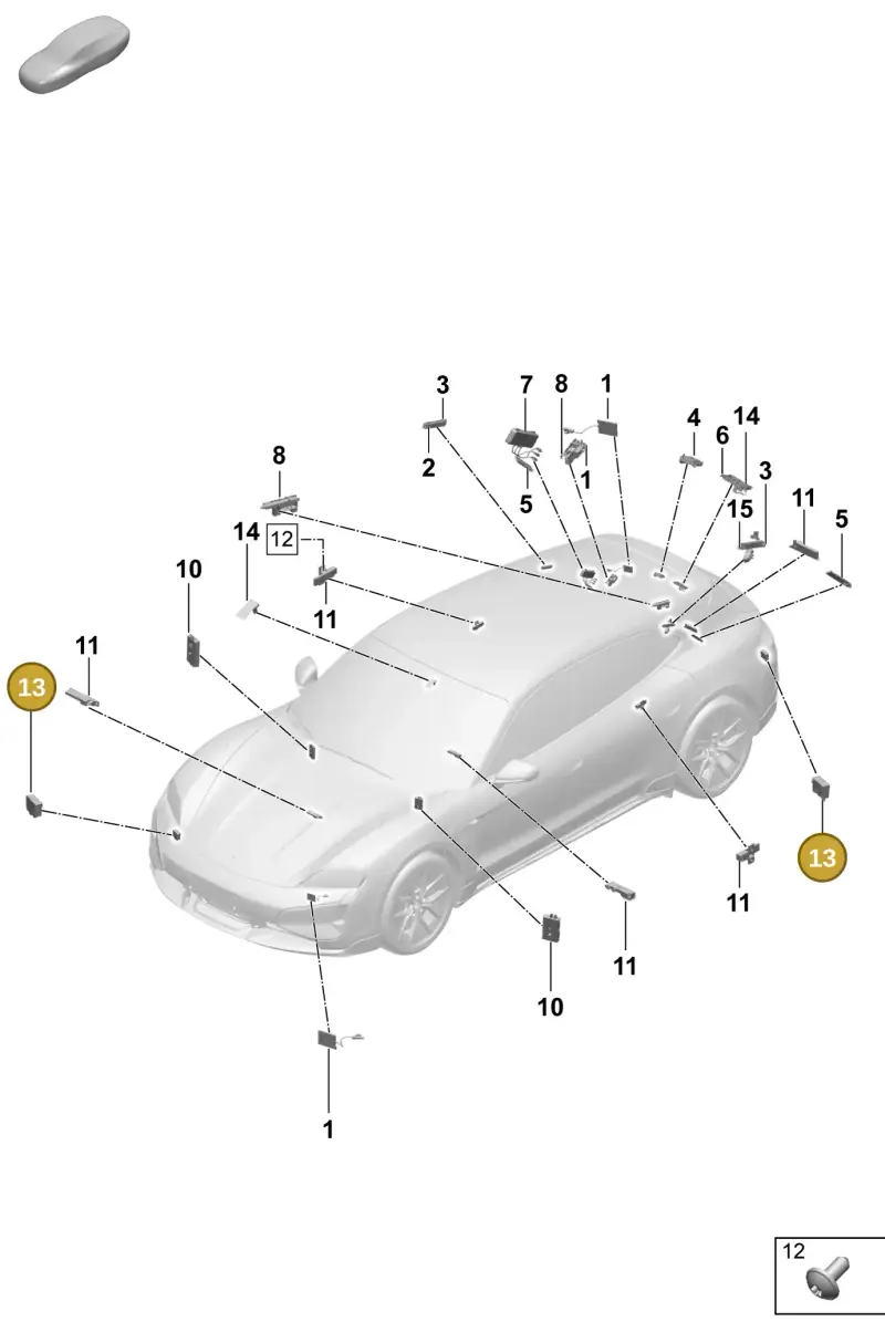 PAE035510 Porsche Telephone Aerial