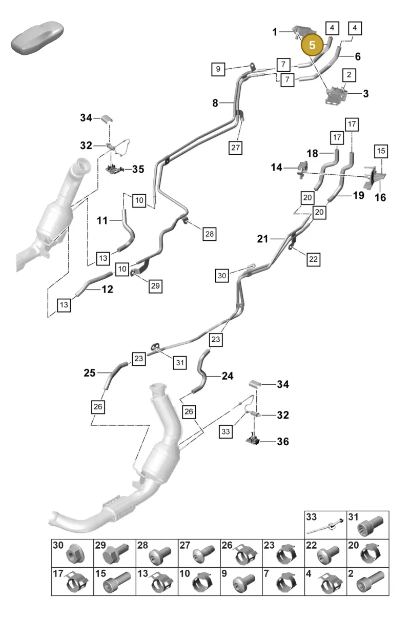 PAE131191H Porsche Molded Hose