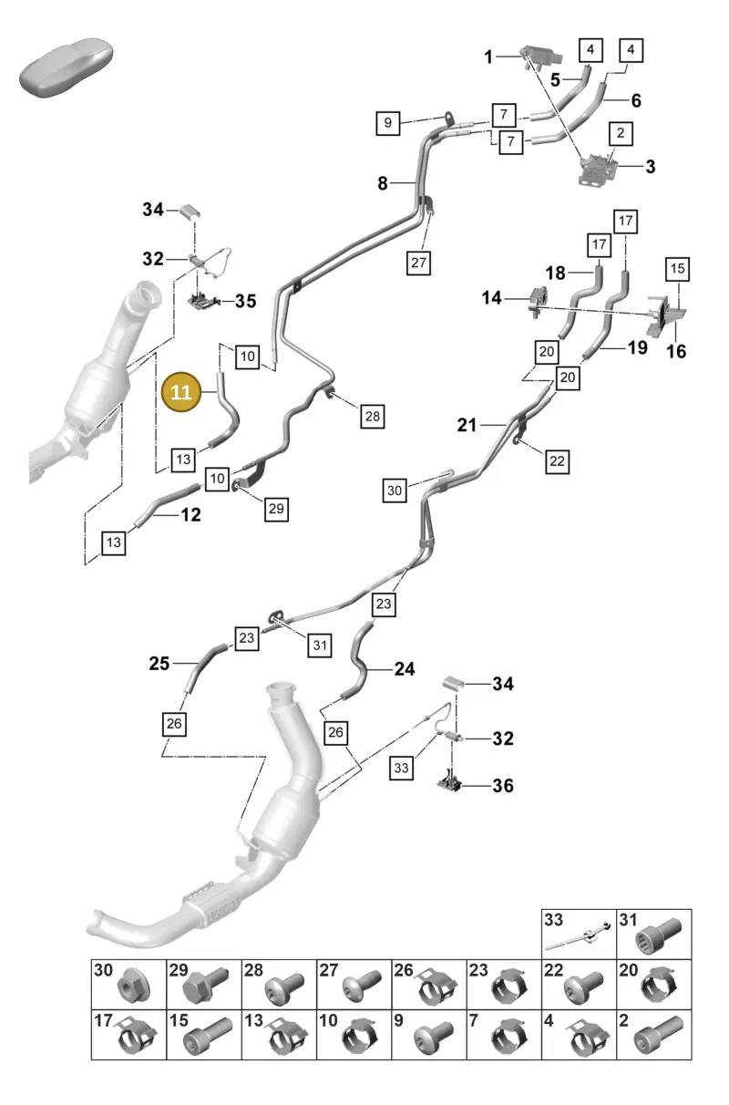 PAE131191K Porsche Molded Hose