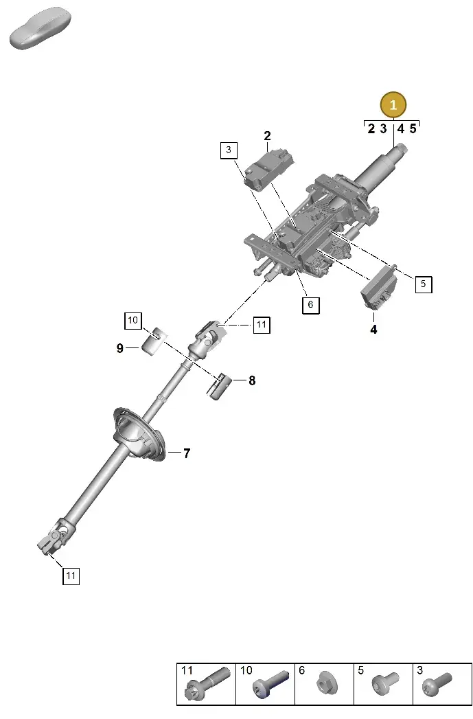 PAE419506A Porsche Steering Column