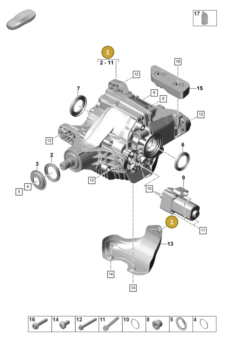 PAE507041BX Porsche Differential
