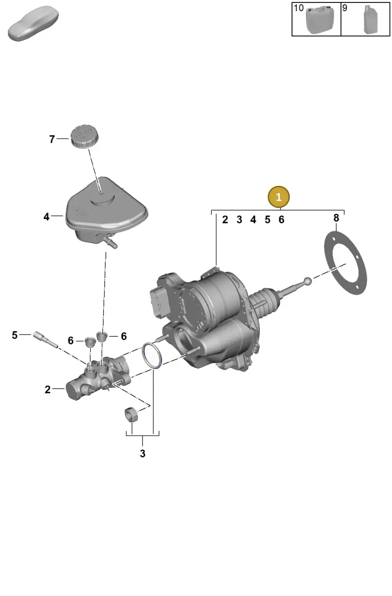 PAE614105A Porsche Brake Servo