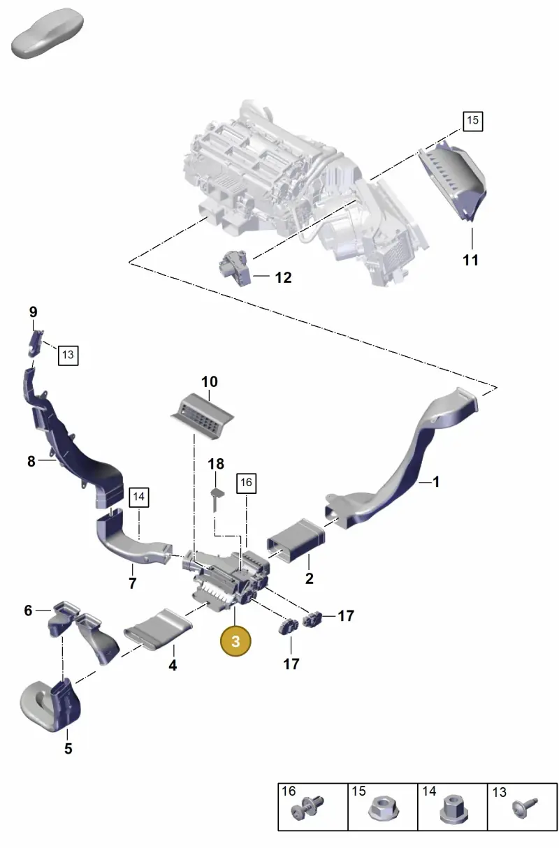 PAE815325 Porsche Air Distribution Housing