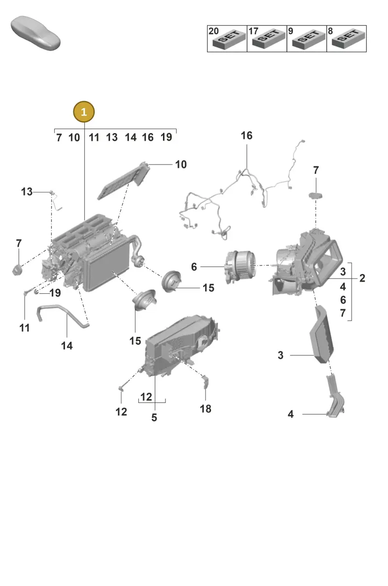 PAE819353K Porsche Air Distribution Housing