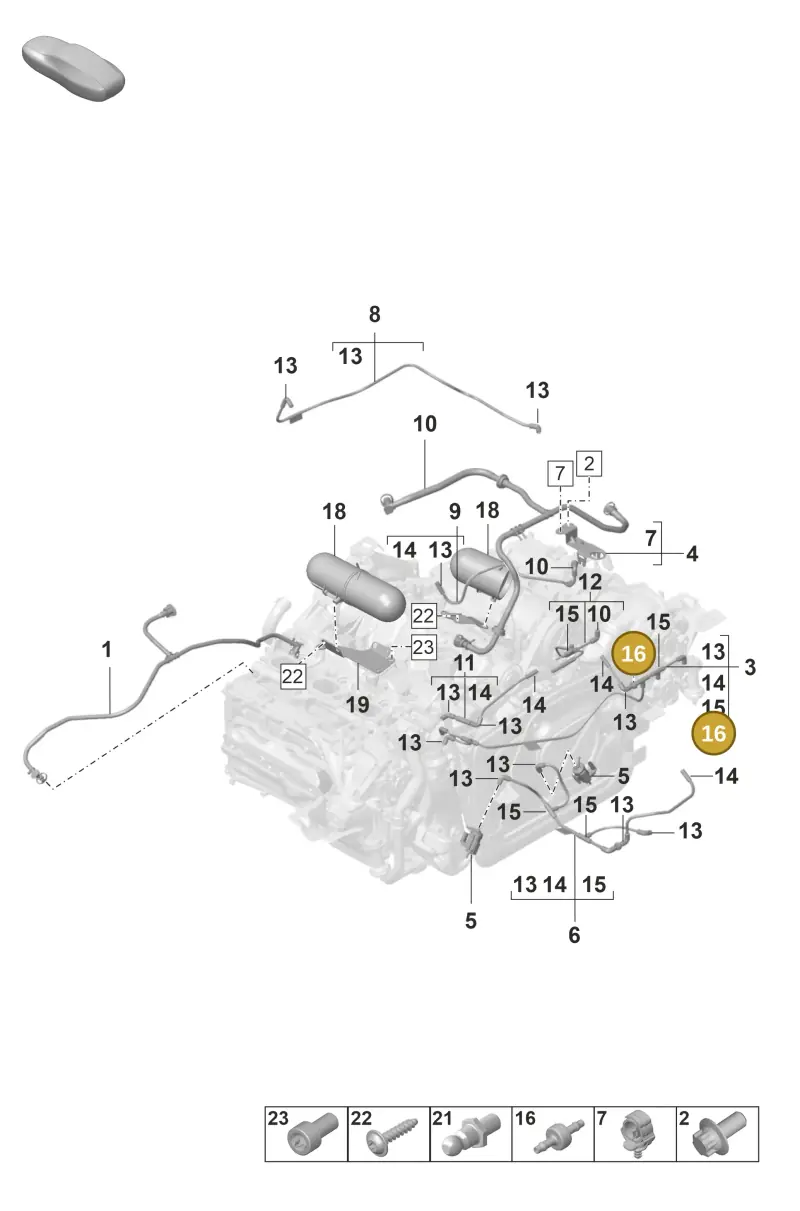 PAE905291 Porsche Non-Return Valve